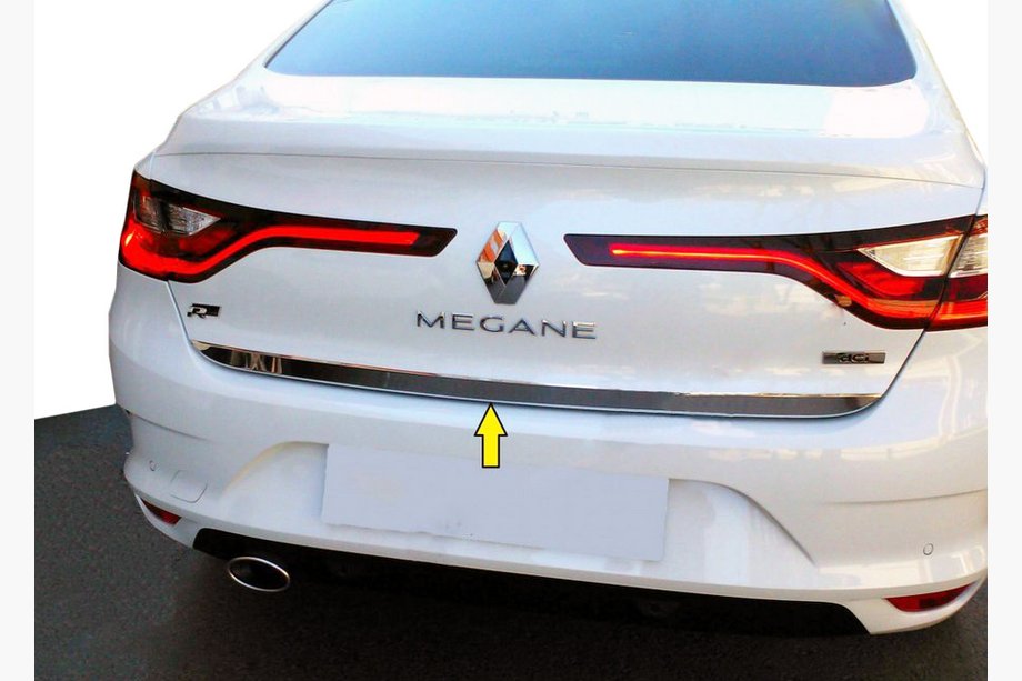 Renault Megane IV 2016-2025 Kofferraumleiste Edelstahl (Sedan) OmsaLine - Italienischer Edelstahl Image