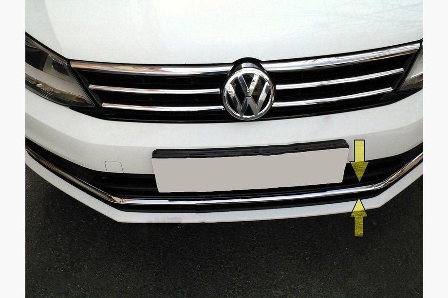 Volkswagen Jetta 2011-2018 Chrom Zierleisten für Kühlergrill Stoßstange 2014-2018 Carmos (Edelstahl) Image