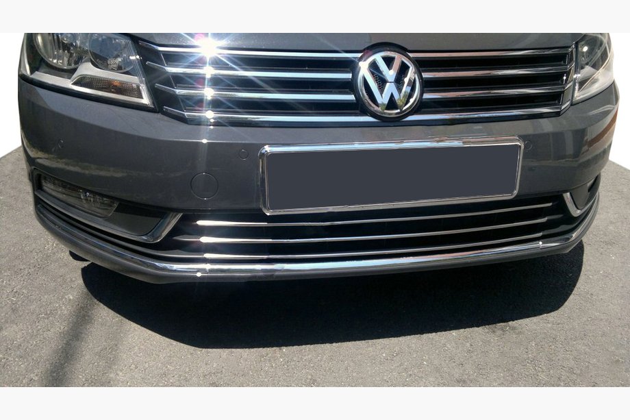 Volkswagen Passat B7 2012-2015 Zierleisten für Kühlergrill Stoßstange (Edelstahl) Image
