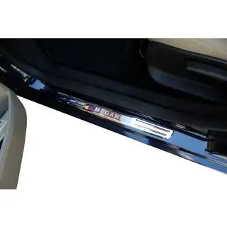 Kabellose Einstiegsleisten mit Beleuchtung (2 Stk, Edelstahl) Renault Megane I 1996-2004