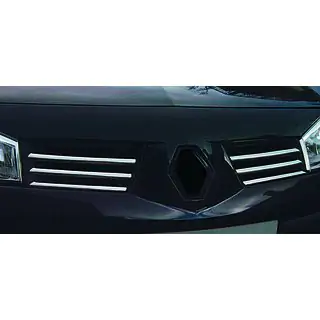 Chrom Kühlergrill Abdeckungen (Modell 2004-2006, 6 Stück, Edelstahl) Renault Megane II 2004-2009 Foto 4