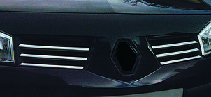 Renault Megane II 2004-2009 Chrom Kühlergrill Abdeckungen (Modell 2004-2006, 6 Stück, Edelstahl) OmsaLine - Italienischer Edelstahl Foto 4