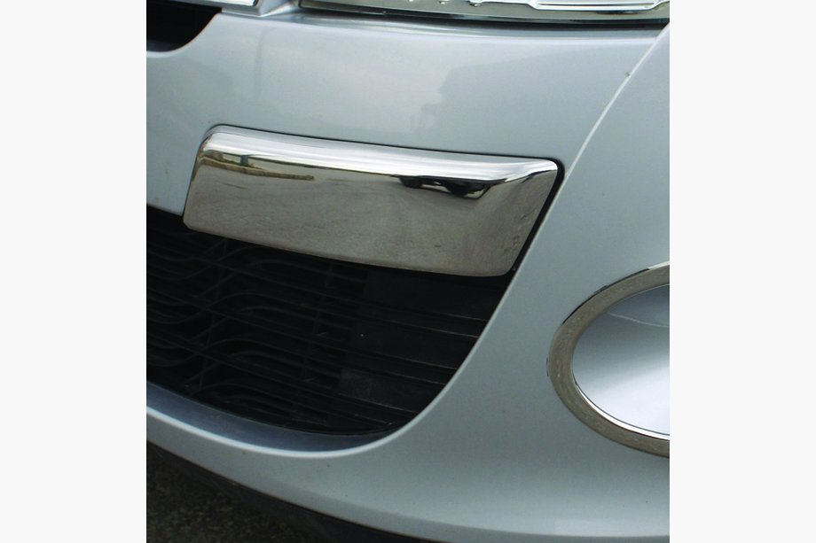 Renault Megane III 2009-2016 Edelstahl Eckenschutz für vordere Stoßstange 2008-2011 Foto 2