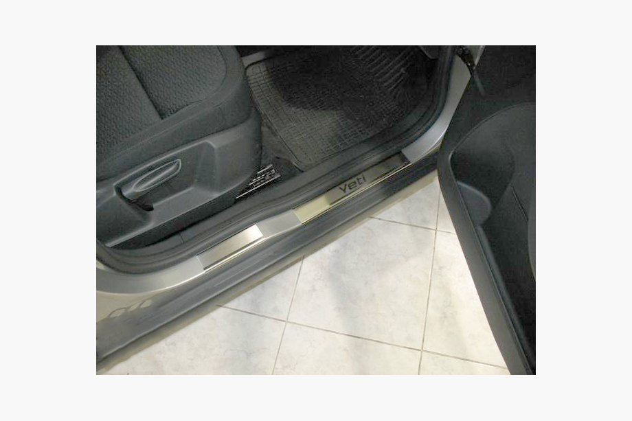 Skoda Yeti 2009-2017 Einstiegsleisten Abdeckungen Nataniko (6 Stk, Edelstahl) Premium - 3M Klebeband, 0.8 mm Image