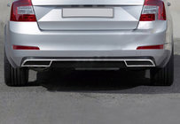 Skoda Octavia III A7 2013-2019 Heckdiffusor-Umrandung (2013-2017, Edelstahl) Foto 1