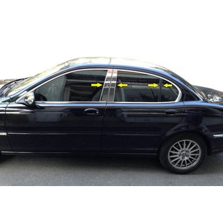 Edelstahl Säulenabdeckungen Jaguar X-Type 2001-2009 Foto 1