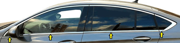 Opel Insignia 2017-2022 Fensterzierleisten Edelstahl (8 Stk) Foto 1