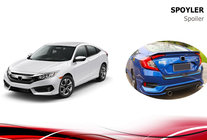 Honda Civic Sedan X 2016-2021 Heckspoiler Niken V3 (grundiert zum Lackieren) Foto 3