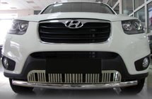 Hyundai Santa Fe 2 2006-2012 Frontschutzbügel ST008-Special (Edelstahl) Foto 1