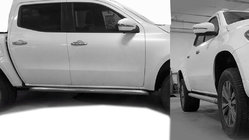 Mercedes X class 2017-2020 Seitliche Rohre mit Schräge (2 Stk., Edelstahl) Foto 1
