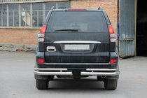 Toyota Land Cruiser Prado 120 2002-2009 Hintere doppelte Eckschutzrohre AK003-1 (2 Stk., Edelstahl) Foto 5