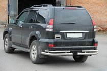 Toyota Land Cruiser Prado 120 2002-2009 Hintere doppelte Eckschutzrohre AK003-1 (2 Stk., Edelstahl) Foto 6