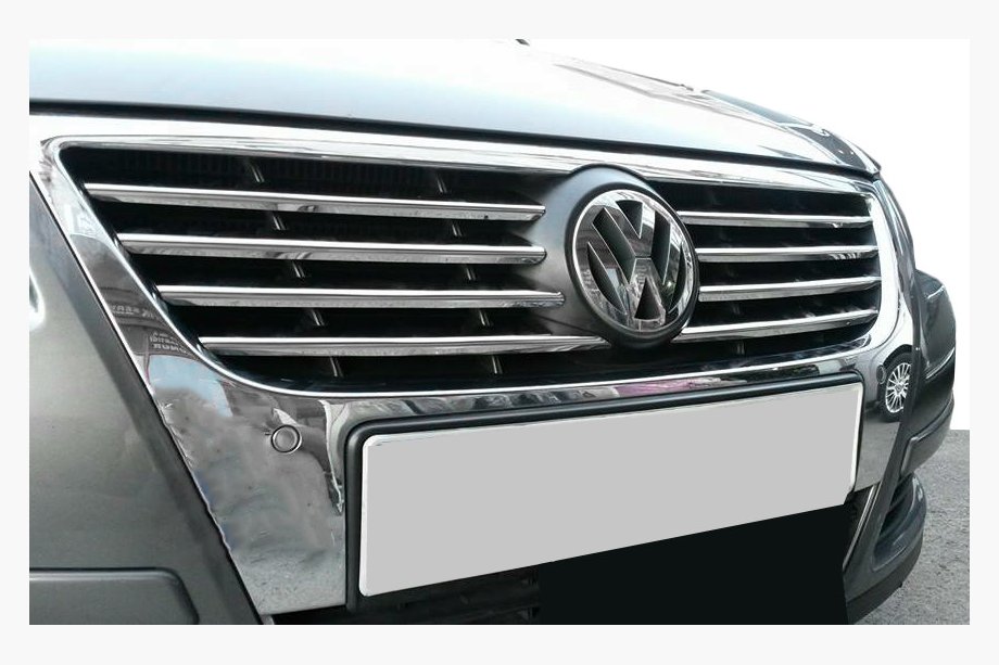 Volkswagen Passat B6 2006-2012 Chrom Kühlergrill Abdeckungen (8 Stk, Edelstahl) Image