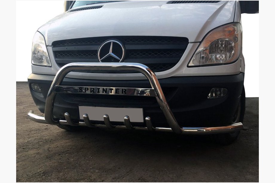 Mercedes Sprinter W906 2006–2018 Frontbügel WT003-Plus (Edelstahl) Image