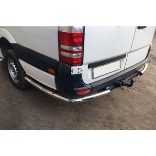 Seitliche Rohre hinter dem Hinterrad, eckig (2 Stk, Edelstahl) Mercedes Sprinter W906 2006–2018 Foto 1