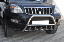 Toyota Land Cruiser Prado 120 2002-2009 Frontbügel niedrig WT003 (Edelstahl) Foto 1