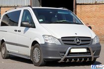 Mercedes Viano 2004-2014 Frontbügel WT003/004 (Edelstahl) 60mm, mit Schriftzug Foto 2