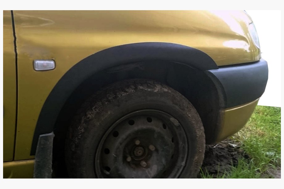 Peugeot Partner 1996-2008 Kunststoff Radlaufverbreiterungen (4 Stk, schwarz) Image