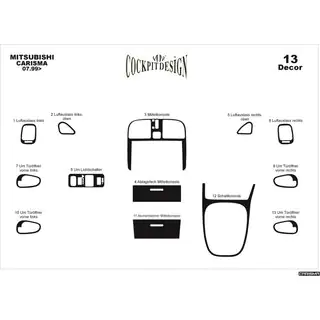 Armaturenbrett Abdeckungen (1999-2003) Mitsubishi Carisma 1995-2004 Foto 3
