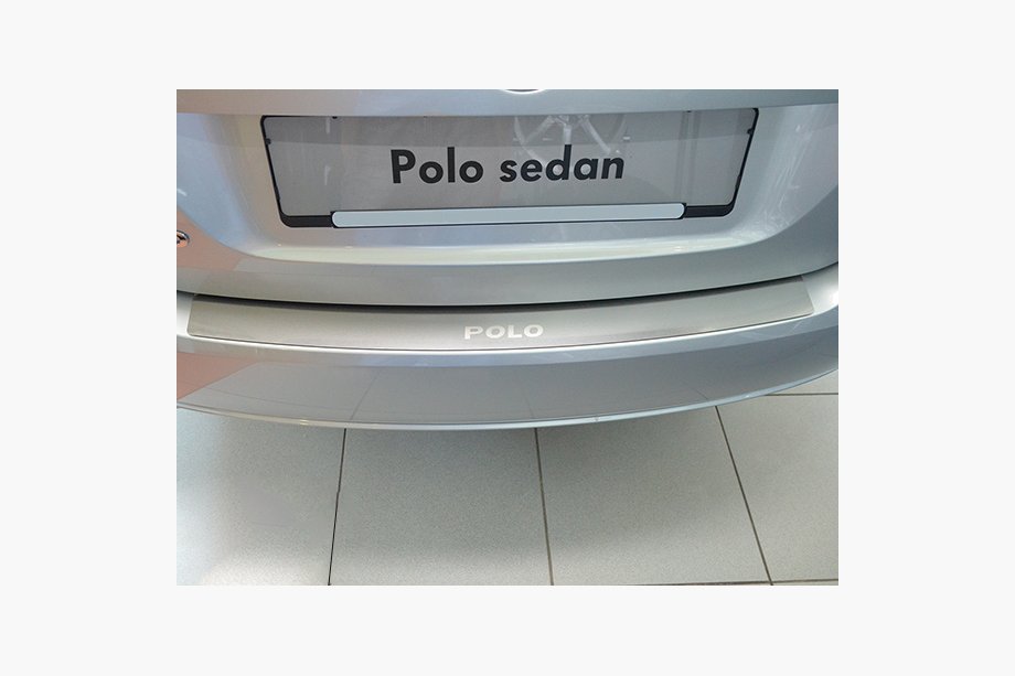 Volkswagen Polo 2010-2017 Heckstoßstangenschutz Nataniko (Edelstahl) 2009-2014, Schrägheck Image