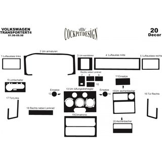 Armaturenbrett Abdeckungen (1996-1999) Volkswagen T4 Transporter 1990-2003 Foto 4