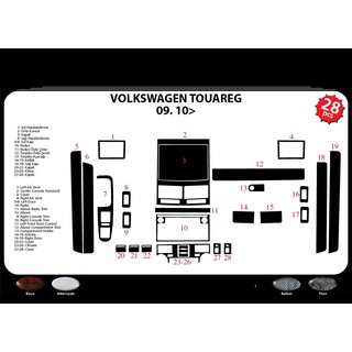 Armaturenbrett Abdeckungen Volkswagen Touareg 2002–2010 Foto 2