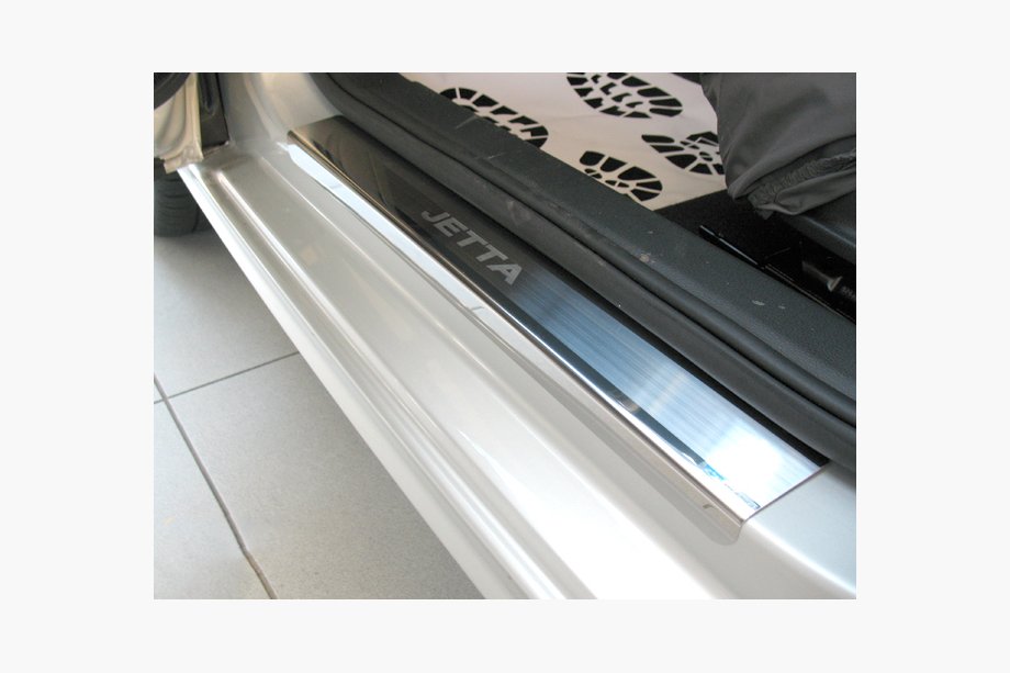 Volkswagen Jetta 2011-2018 Einstiegsleisten Abdeckungen Nataniko (4 Stk., Edelstahl) Standard - Lohmann Band, 0.5 mm Image