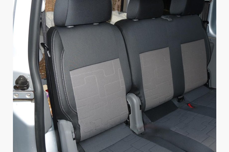 Volkswagen Caddy 2010-2015 Autositzbezüge (Kunstleder↗Stoff, Premium) Image