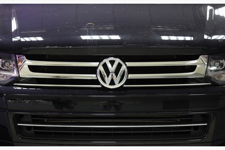 Volkswagen T5 2010-2015 Chrom Kühlergrill Blenden (Omsa, 4 Stk, Edelstahl) Foto 1