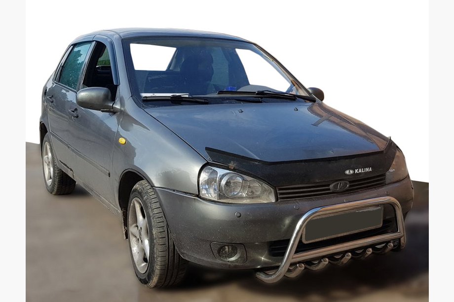 Lada Kalina 2004-2011 Frontschutzbügel WT003 (60 mm, Edelstahl) Image