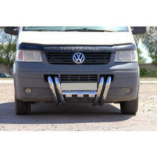 Frontbügel ST006-15 mit Nüstern (Edelstahl) Volkswagen T5 Transporter 2003-2010 Foto 1