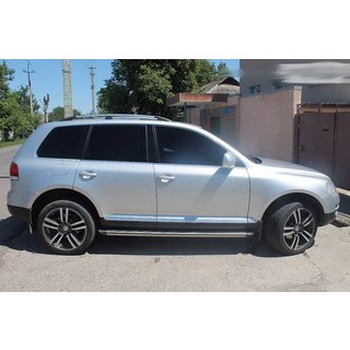 Dachreling Chrom (Kunststofffuesse) Volkswagen Touareg 2002–2010 Foto 4