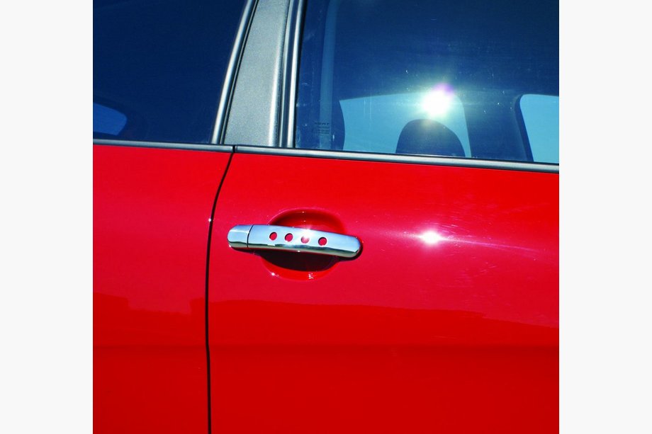 Skoda Superb 2001-2009 Chrom Türgriffblenden mit Löchern (4 Stk, Edelstahl) Carmos - Türkischer Edelstahl Image