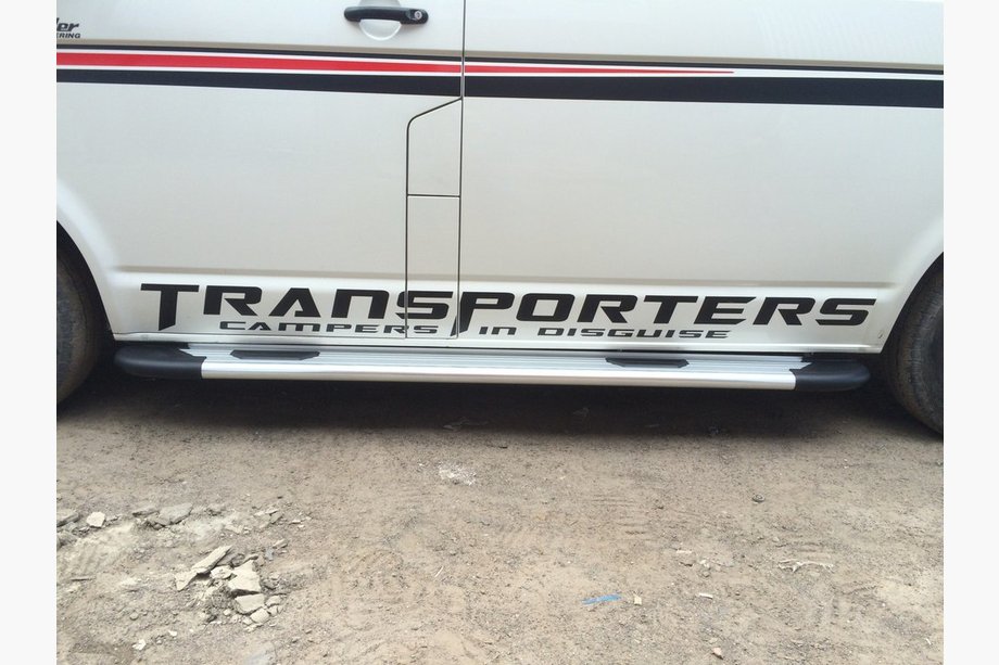 Volkswagen T6 2015-2024 Trittbretter Bosphorus OLD Grau (2 Stk., Aluminium) Kurzer Radstand Foto 3