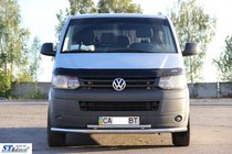 Volkswagen T5 2010-2015 Unterer Doppelrohrschutz 70/48mm Edelstahl Foto 2