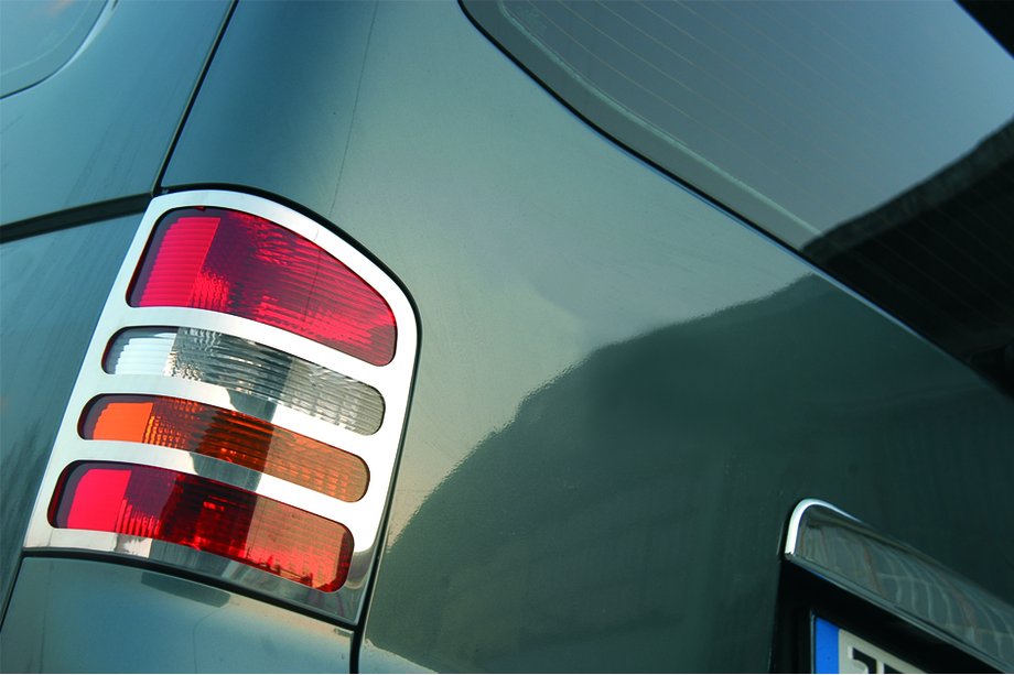 Volkswagen T5 Caravelle 2004-2010 Chrom Blenden für Rückleuchten (Carmos, 2 Stk, Edelstahl) 1 Tür, OmsaLine - Italienischer Edelstahl Foto 7