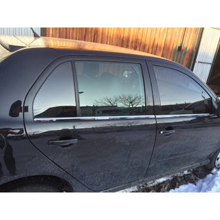 Fensterzierleisten außen Edelstahl (4 Stk) Skoda Fabia 2000-2007 Foto 2