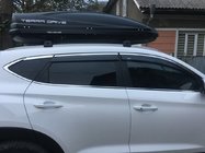Hyundai Tucson TL 2016-2021 Windabweiser mit Chromleiste (6 Stk, Niken) Foto 1