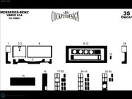 Mercedes T2 (507-814) 1967-1996 Armaturenbrett Abdeckungen (Meric) Aluminium Foto 5