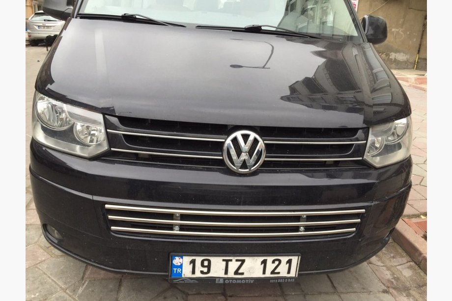 Volkswagen T5 2010-2015 Edelstahl Stoßstange Grill Einsatz Image