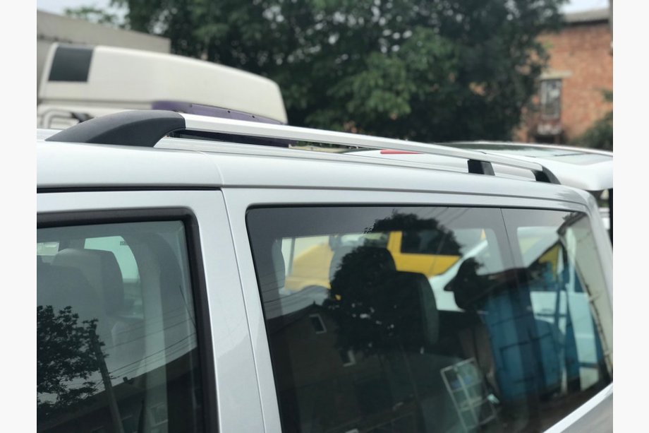 Volkswagen T5 Transporter 2003-2010 Dachreling Chrom Kurzbasis, Metallfüße Image