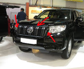 Toyota Land Cruiser Prado 150 2009-2023 Kühlergrill 2017↗ schwarz Original (mit kurzen Streben) Foto 4