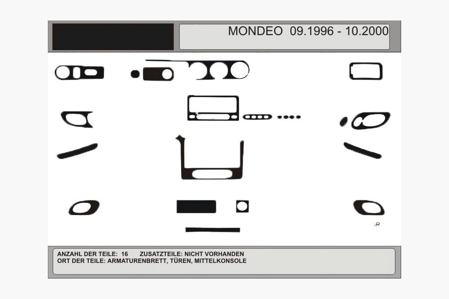 Ford Mondeo 1996-2001 Armaturenbrett Blenden (Holzoptik 1996-2001) Image