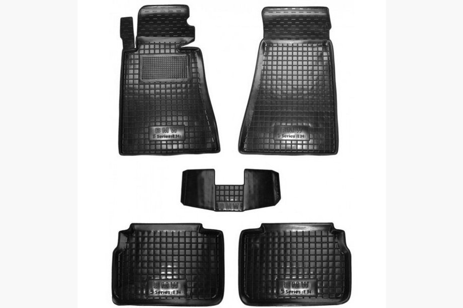 BMW 5 Series E34 1988-1995 Gummimatten mit Rand (Autogumm) Image