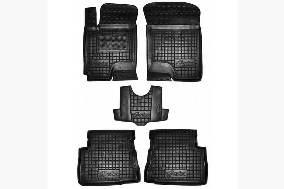 Hyundai Getz 2002- Gummimatten mit Rand (Autogumm) Image