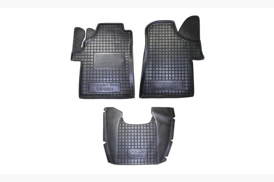 Mercedes Viano 2004-2014 Gummimatten mit Rand (Autogumm) Image