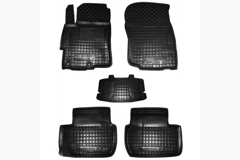 Mitsubishi Lancer X 2008- Gummimatten mit Rand (Autogumm) Image