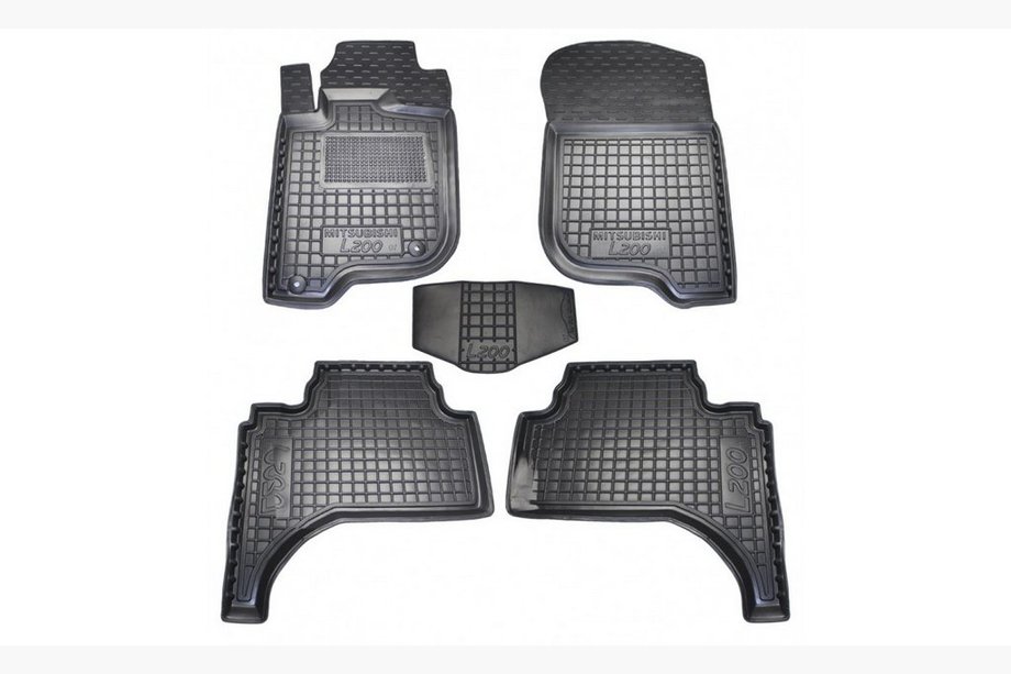 Mitsubishi L200 2006-2015 Gummimatten mit Rand Short Basis (Autogumm) Image