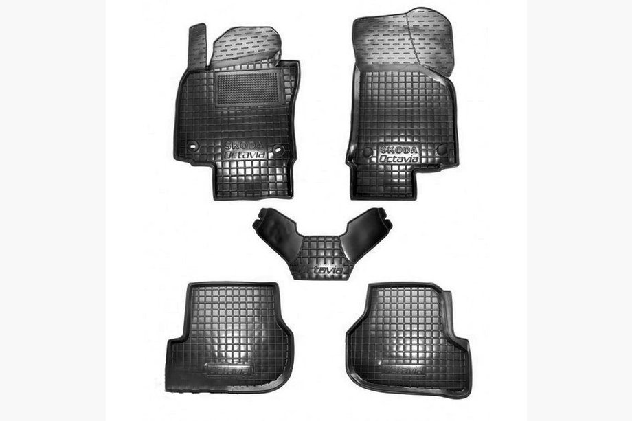 Skoda Octavia II A5 2006-2010 Gummimatten mit Rand (Autogumm) Image