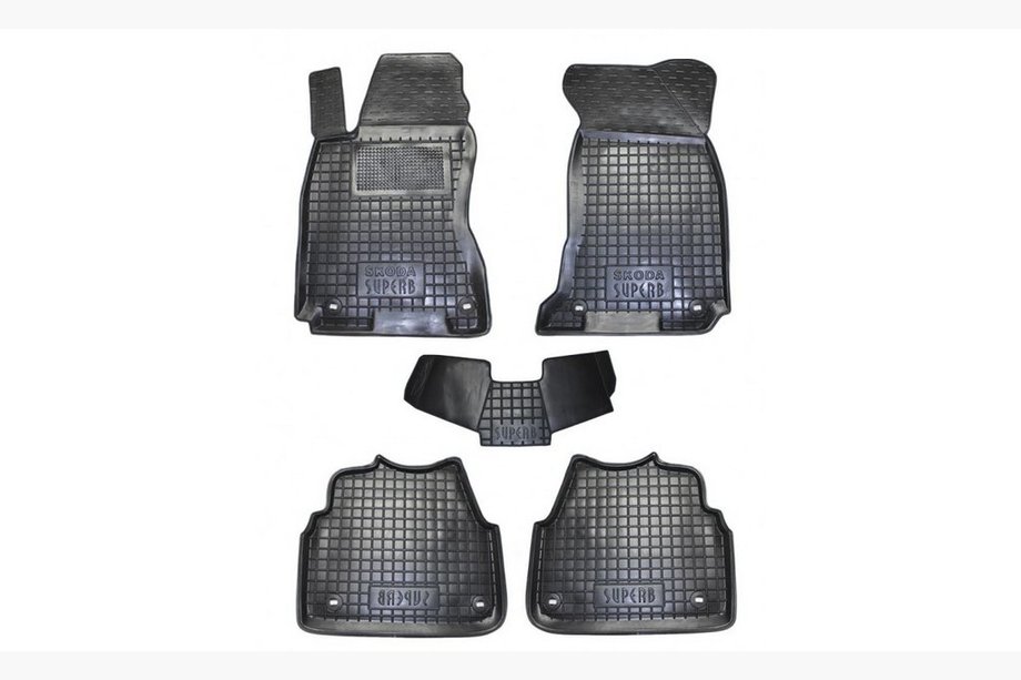 Skoda Superb 2001-2009 Gummimatten mit Rand (Autogumm) Image